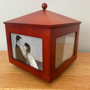 Wooden musical photo box